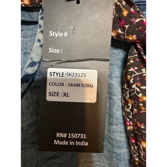 NWT Young Threads Fairy Grunge Patchwork Denim Skirt Womens Size XL Hippie Chic - Picture 5 of 7